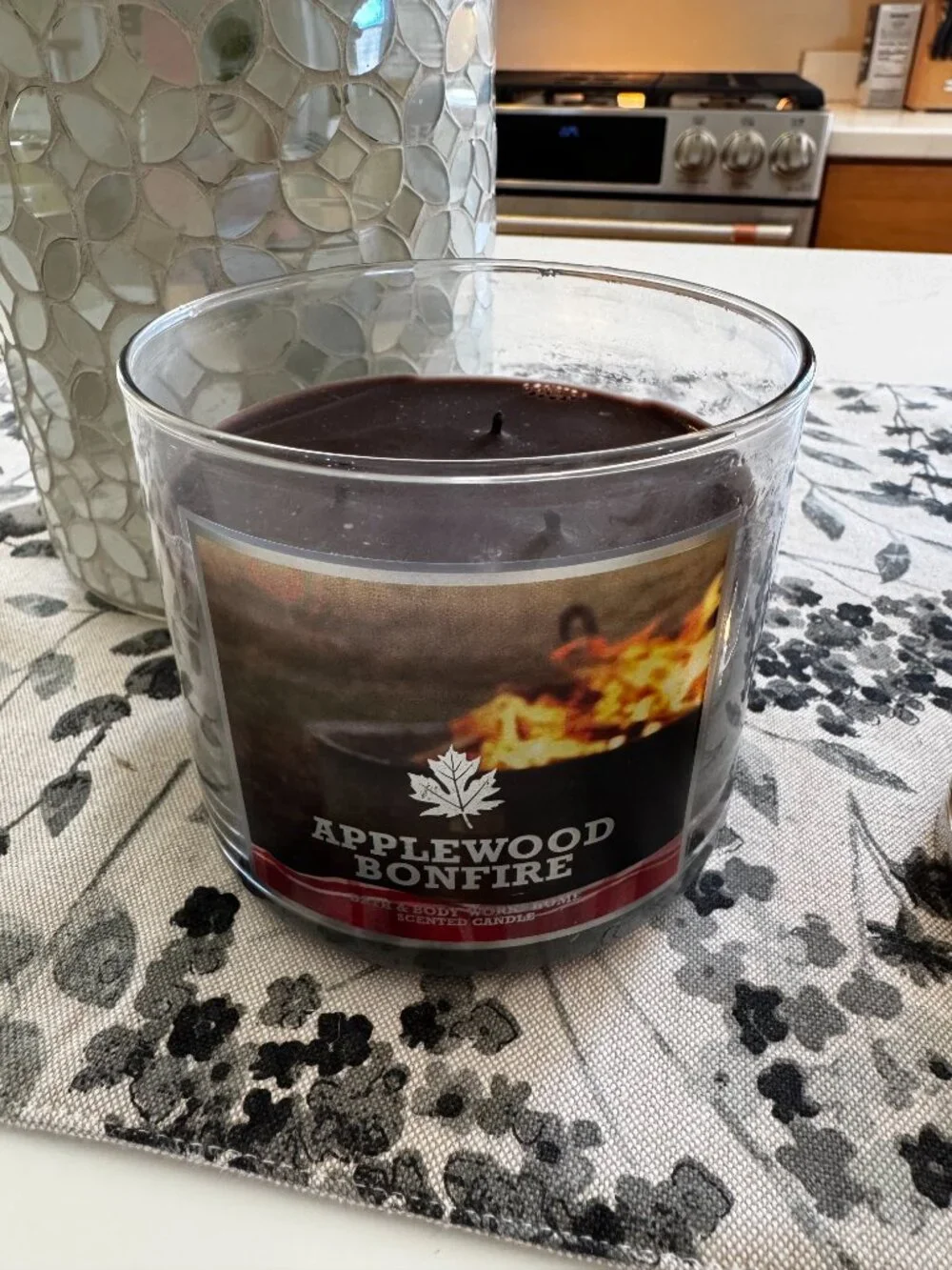Bath & Body Works 3-wick Apple Wood Bonfire Candle - Picture 2 of 3